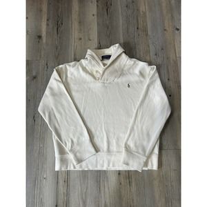 Polo Ralph Lauren‎ Large Men's Quarter Button Luxury Jersey Shaw Pullover Cream